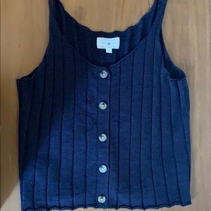 Lou & Grey Navy Cropped Tank